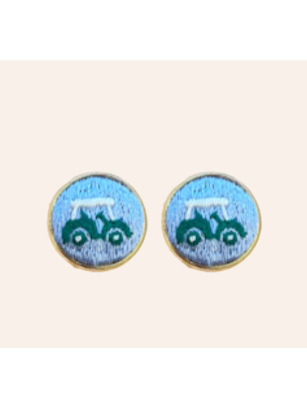 MIGNONNE GAVIGAN Embroidered Golf Cart Cuff LInks, BRAND NEW! J22